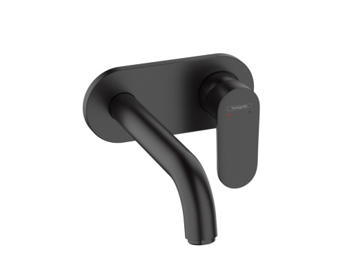 Смеситель для раковины hansgrohe Vernis Blend настенный внешняя часть 207 мм черный матовый 71576670