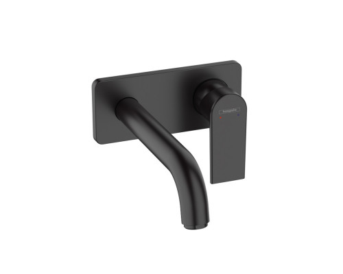 Смеситель для раковины hansgrohe Vernis Shape настенный внешняя часть 207 мм черный матовый 71578670