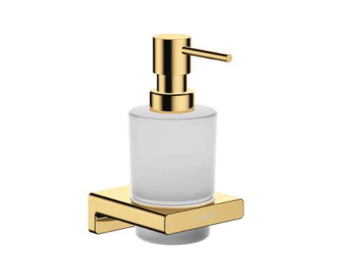 Дозатор для жидкого мыла Hansgrohe AddStoris белый матовый/полированное золото 41745990