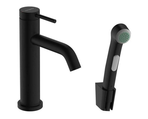 Смеситель для раковины Hansgrohe Tecturis S 110 EcoSmart+ черный матовый 73211670