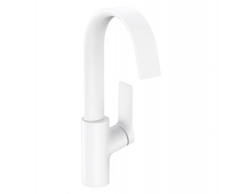 Смеситель для раковины Hansgrohe Vivenis 210 с поворотным изливом и донным клапаном белый матовый 75030700