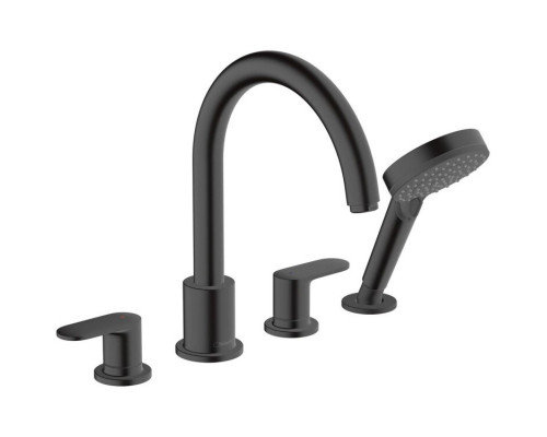 Смеситель на борт ванны Hansgrohe Vernis Blend на 4 отверстия матовый черный 71456670