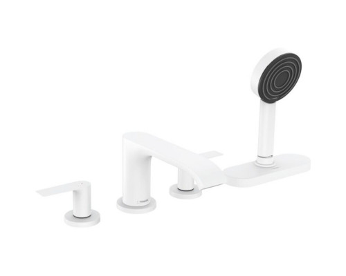 Смеситель на борт ванны Hansgrohe Vivenis на 4 отверстия с sBox матовый белый 75444700