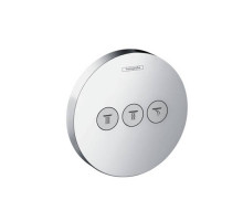 Вентиль запорный и переключающий Hansgrohe Ecostat Select на 3 потребителя внешняя часть хром 15745000