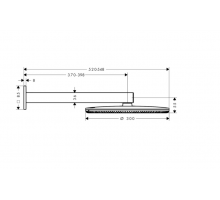 Верхний душ Hansgrohe Raindance Alive S 300 мм 2 режима шлифованная бронза 24540140