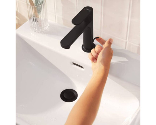 Смеситель для раковины Hansgrohe Rebris S 110 с донным клапаном черный матовый 72517670