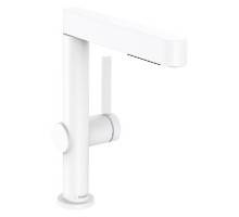Смеситель для раковины Hansgrohe Finoris на 1 отверстие с вытяжным душем 2jet и донным клапаном белый матовый 76063700