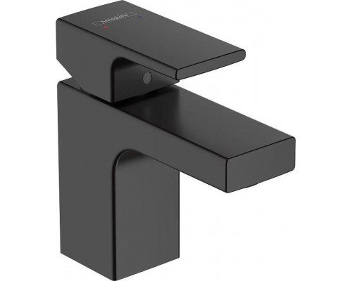 Смеситель для раковины Hansgrohe Vernis Shape 70 без донного клапана матовый черный 71567670
