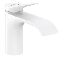 Смеситель для раковины Hansgrohe Vivenis 80 без донного клапана белый матовый 75012700