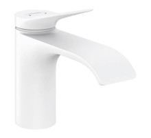 Смеситель для раковины Hansgrohe Vivenis 80 с донным клапаном белый матовый 75010700
