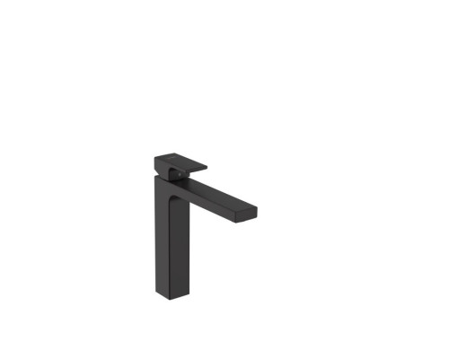 Смеситель для раковины hansgrohe Vernis Shape 190 однорычажный со сливным гарнитуром матовый черный 71562670