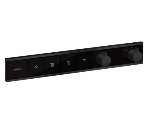 Термостат Hansgrohe RainSelect для 4 потребителей внешняя часть Matt Black 15382670