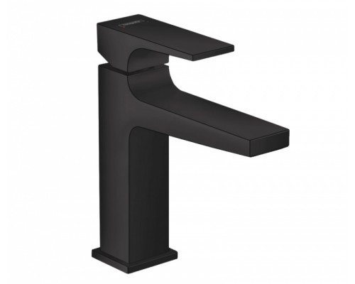 Смеситель для раковины Hansgrohe Metropol 117 мм клапан Push-Open черный матовый 32507670