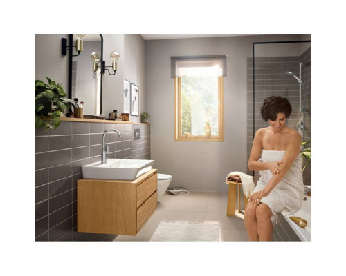 Смеситель для раковины Hansgrohe Rebris E с поворотным изливом и донным клапаном хром 72576000