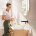 Смеситель для раковины Hansgrohe Rebris S настенный скрытого монтажа излив 20 см черный матовый 13622180/72528670