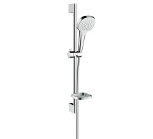 Душевой гарнитур Hansgrohe Croma Select E Vario со штангой 65 см и мыльницей белый/хром 26586400
