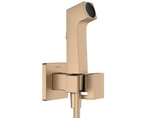 Гигиенический душ Hansgrohe Bidette E со смесителем держателем и шлангом 125 см шлифованная бронза 29233140