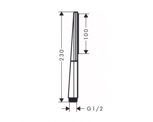 Ручной душ Hansgrohe Rainfinity 100 1jet шлифованный черный хром 26866340