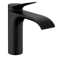 Смеситель для раковины Hansgrohe Vivenis 110 с донным клапаном черный матовый 75020670