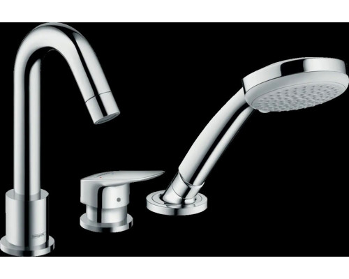 Смеситель для ванны Hansgrohe Logis на 3 отверстия комплект 71310000/13437180