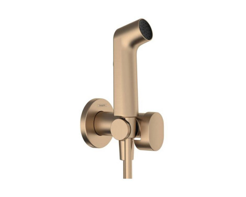 Гигиенический душ Hansgrohe Bidette S 1jet EcoSmart со шлангом и держателем шлифованная бронза 29232140
