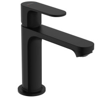 Смеситель для раковины Hansgrohe Rebris S 110 с донным клапаном черный матовый 72517670