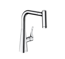 Смеситель для кухни hansgrohe Metris M71 221 мм выдвижной излив 2 режима 14834000