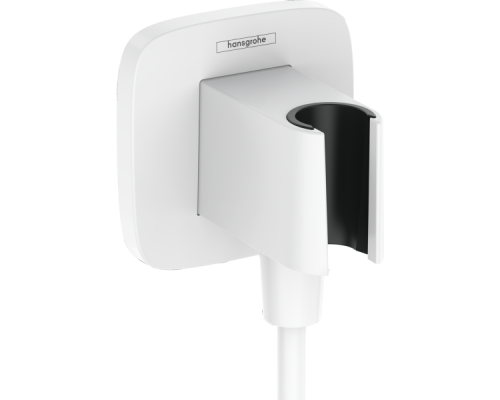 Шланговое подсоединение с держателем для душа hansgrohe FixFit Porter Q матовый белый 26887700