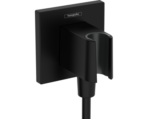 Шланговое подсоединение с держателем для душа hansgrohe FixFit Porter E матовый черный 26889670