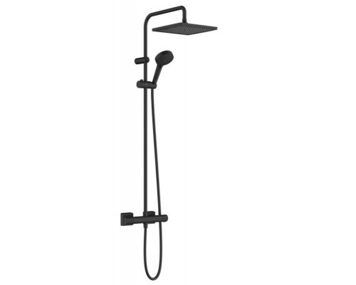Душевая система Hansgrohe Vernis Shape 230 EcoSmart с термостатом черный матовый 26429670