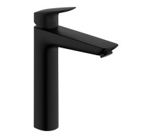 Смеситель для раковины Hansgrohe Logis 190 однорычажный с донным клапаном черный матовый 71090670