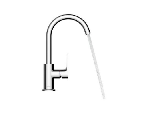 Смеситель для раковины Hansgrohe Rebris E с поворотным изливом и донным клапаном хром 72576000