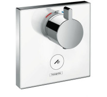 Термостат Hansgrohe ShowerSelect Glass HighFlow с выводом для ручного душа белый хром 15735400