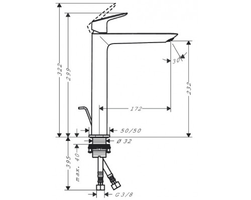 Смеситель для раковины Hansgrohe Logis Fine 240 71257000