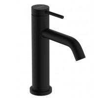 Смеситель для раковины Hansgrohe Tecturis S 105 мм со сливным гарнитуром черный матовый 73310670