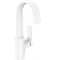 Смеситель для раковины hansgrohe Vivenis 210 со сливным гарнитуром белый матовый 75030700