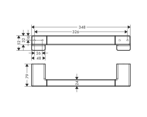 Поручень Hansgrohe AddStoris белый матовый 41744700