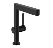 Смеситель для раковины Hansgrohe Finoris на 1 отверстие с донным клапаном Push-Open черный матовый 76063670