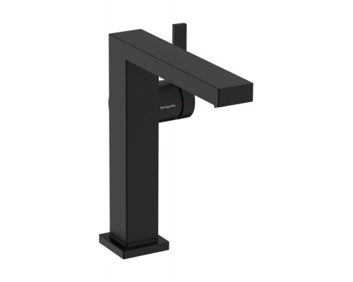 Смеситель для раковины Hansgrohe Tecturis E 150 Fine CoolStart с клапаном push-open матовый черный 73040670