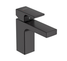 Смеситель для раковины Hansgrohe Vernis Shape 100 с донным клапаном матовый черный 71561670