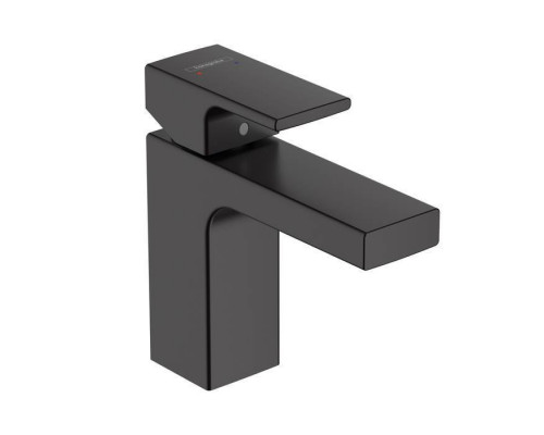 Смеситель для раковины Hansgrohe Vernis Shape 100 с донным клапаном матовый черный 71561670