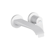 Смеситель для раковины Hansgrohe Vivenis настенный излив 195 мм белый матовый 75050700