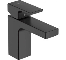 Смеситель для раковины hansgrohe Vernis Shape 100 со сливным гарнитуром матовый черный 71561670