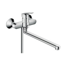 Смеситель для ванны однорычажный Hansgrohe Logis с длинным изливом хром 71402000
