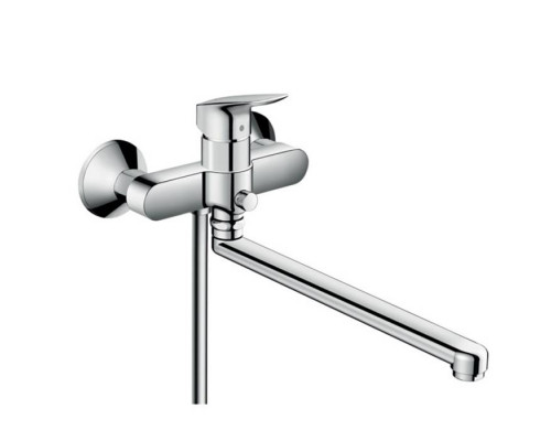Смеситель для ванны однорычажный Hansgrohe Logis с длинным изливом хром 71402000