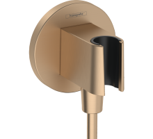 Шланговое подсоединение с держателем для душа hansgrohe FixFit Porter S шлифованная бронза 26888140