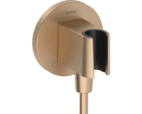 Шланговое подсоединение с держателем для душа hansgrohe FixFit Porter S шлифованная бронза 26888140