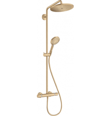 Душевая система Hansgrohe Croma Select S Showerpipe 280 1jet с термостатом шлифованная бронза 26890140