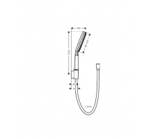 Душевой набор Hansgrohe Raindance Alive Select S 125 3jet EcoSmart полированное золото 24611990