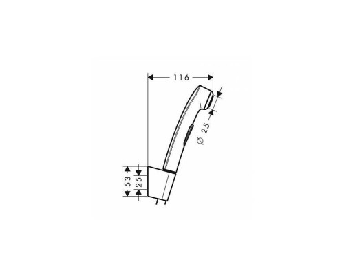 Гигиенический душ Hansgrohe Team Compact с настенным держателем хром 96907000